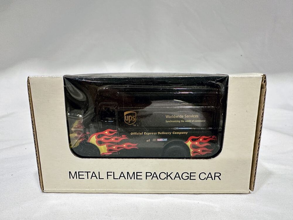 UPS Metal Flame Package Car NASCAR Promo Diecast Truck Sealed w/ Box